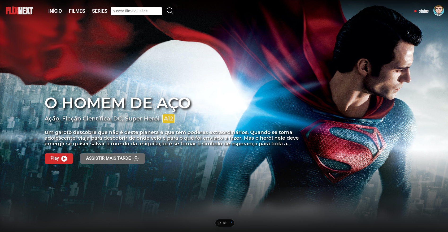 Print do projeto Streaming FlixNext