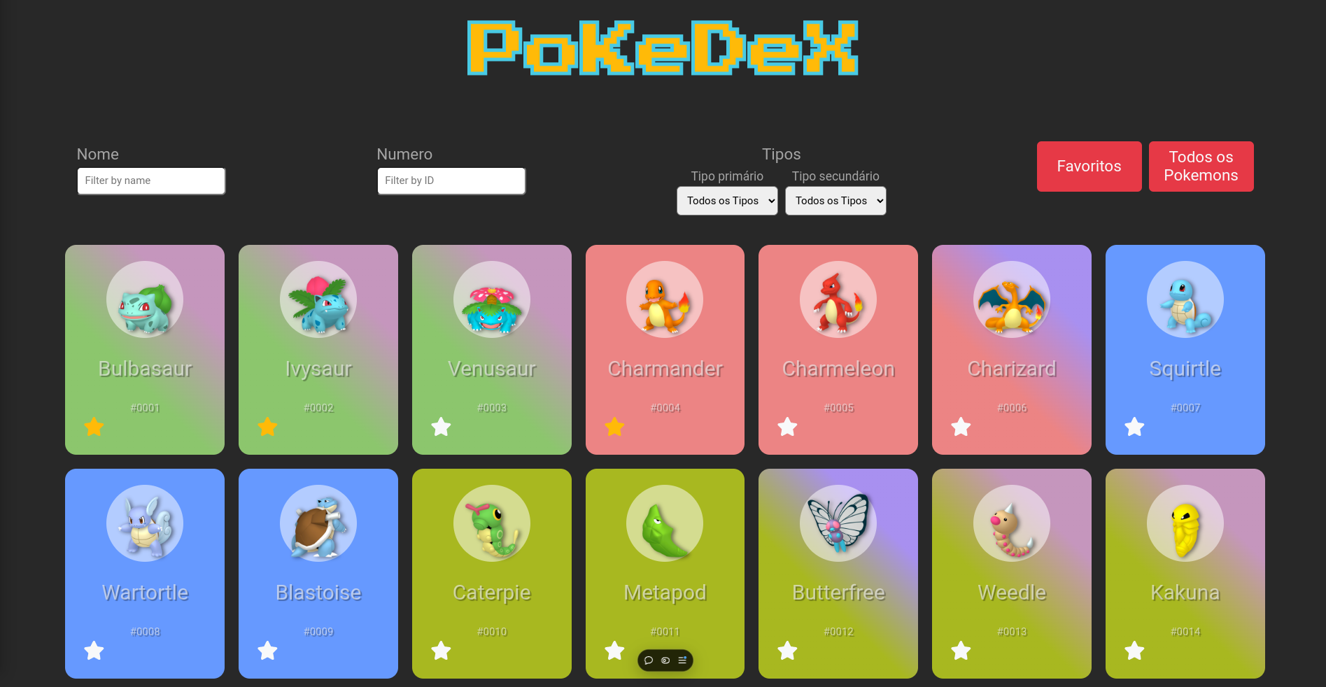 Print do projeto Pokedex Project